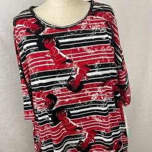 Lularoe Irma Tunic Top Incredibles Edna Mode NWT - Size S - Disney
